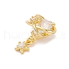 Brass Micro Pave Cubic Zirconia Pendants KK-U042-12G-2