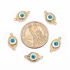 Golden Tone Brass Enamel Eye Links X-KK-Q570-01F-2