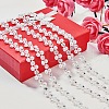 Flower ABS Plastic Imitation Pearl Beaded Trim Garland Strands CHAC-R001-01-6