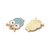 Rack Plating Alloy Enamel Pendants X-ENAM-P254-01KCG-2