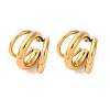 Triple C-Shaped 304 Stainless Steel Cuff Earrings EJEW-A131-04D-G-4