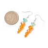 Easter Carrot Glass Dangle Earrings for Women EJEW-JE06219-3