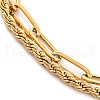 304 Stainless Steel Multi-Strand Chain Bracelets BJEW-G711-03D-G-2