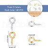 Unicraftale 200Pcs 2 Colors 304 Stainless Steel Screw Eye Pin Peg Bails STAS-UN0034-89-5