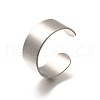 316 Surgical Stainless Steel Open Cuff Rings RJEW-F170-01P-01-2