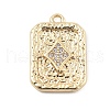 Brass Micro Pave Cubic Zirconia Pendants KK-D283-30G-04-1