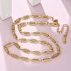 304 Stainless Steel Spiral Link Chain Necklaces NJEW-S442-10G-3