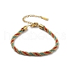 Twisted Nylon Cord Bracelets for Women BJEW-V007-01G-01-2