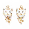 Rack Plating Alloy Enamel Pendants ENAM-T011-143B-2
