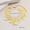 Exquisite Middle Eastern Style Brass Coin Pendant Anklets for Women YP3900-1-2
