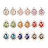   18Pcs 9 Colors Glass Pendants FIND-PH0022-22-7