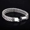Punk Style 304 Stainless Steel Curb Chain Bracelets for Men WGFAED6-02-3