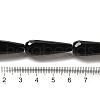 Black Onyx Beads Strands G-E039-FD1-30x10mm-3