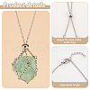 3Pcs 304 Stainless Steel Bar Link Chains Macrame Pouch Empty Stone Holder for Pendant Necklaces Making NJEW-AB00028-3