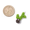Handmade Glass Seed Beaded Cactus Pendants PALLOY-MZ00684-2