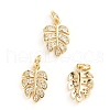 Brass Micro Pave Cubic Zirconia Pendants ZIRC-E164-20G-1