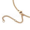 Titanium Steel Initial Letter Rectangle Pendant Necklace for Men Women NJEW-E090-01G-19-4