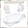 WADORN 3Pcs 3 Style Gesso Jewelry Plate DJEW-WR0001-02-2