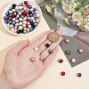 WADORN 120Pcs 12 Colors 1-Hole Plastic Imitation Pearls Shank Buttons BUTT-WR0001-16-3