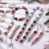 Wood Beads Pendant Decoraiton HJEW-JM02270-2