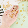 28Pcs 7 Style Chakra Brass Pendants KK-FG0001-13-3
