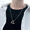 Interlocking Triangle & Square Stainless Steel Pendant Box Chain Necklaces WG4B0A0-01-3