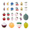 Elecrelive 32Pcs 16 Style Alloy Enamel & Resin Pendants and Charms ENAM-EL0001-01-1