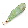 Electroplated Raw Rough Natural Quartz Crystal Copper Wire Wrapped Pendants PALLOY-JF02409-01-4