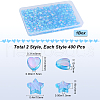 SOFPLATE 800Pcs 2 Styles Eco-Friendly Transparent Acrylic Beads TACR-SP0001-01D-2