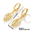 Chic Mini Leaf Brass Hoop Earrings KE0855-2-2