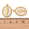 304 Stainless Steel Enamel Pendants STAS-U061-33G-A02-3