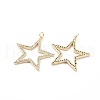 Brass Micro Pave Cubic Zirconia Pendants ZIRC-G163-05G-2