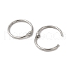 Non-Tarnish 304 Stainless Steel Loose Leaf Book Binder Hinged Rings STAS-S127-02P-02-2