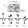 48Pcs 8 Style Marine Animal Theme Tibetan Style Alloy Pendants FIND-FS0001-53-5