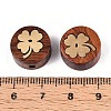 Natural Sandalwood Mala and Brass Finding Beads WOOD-T032-33D-3