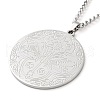 Non-Tarnish 304 Stainlessa Steel Curb Chain Pendant Necklaces NJEW-H034-05P-1