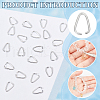BENECREAT 20Pcs 925 Sterling Silver Triangle Linking Ring STER-BC0002-21S-4