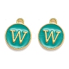 Golden Plated Alloy Enamel Charms X-ENAM-Q437-15W-1