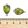 Cat Eye Faceted Teardrop Connector Charms G-B081-02P-05-3