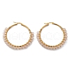 Beaded Hoop Earrings X-EJEW-JE03830-03-4