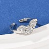 Brass Adjustable Open Cuff Rings RJEW-R032-04P-2