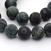 Frosted Natural Kambaba Jasper Beads Strands G-M272-14-10mm-1