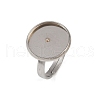 304 Stainless Steel Cuff Ring Components STAS-D372-05P-02A-1