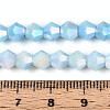 Electroplate Bicone Glass Beads Strands EGLA-T021-6mm-16-08-4