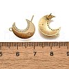 Brass Micro Pave Clear Cubic Zirconia Stud Earring Findings KK-G530-03G-3