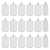Unicraftale 201 Stainless Steel Rectangle Stamping Blank Tag Pendants STAS-UN0002-73P-1