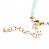 Faceted Natural Amazonite Beaded Bracelets for Women BJEW-JB05928-04-4