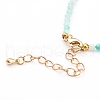 Faceted Natural Amazonite Beaded Bracelets for Women BJEW-JB05928-04-3