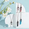  DIY 5Pcs Gemstone Pointed Pendant Making Kits DIY-NB0005-08-2