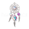 Woven Net/Web with Feather Pendants PALLOY-JF03981-3